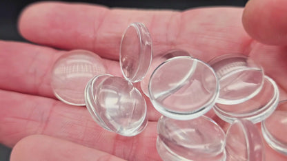 20 cabochons en verre 16mm