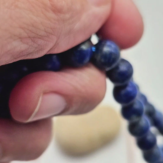 10 perles lapis lazuli 8mm