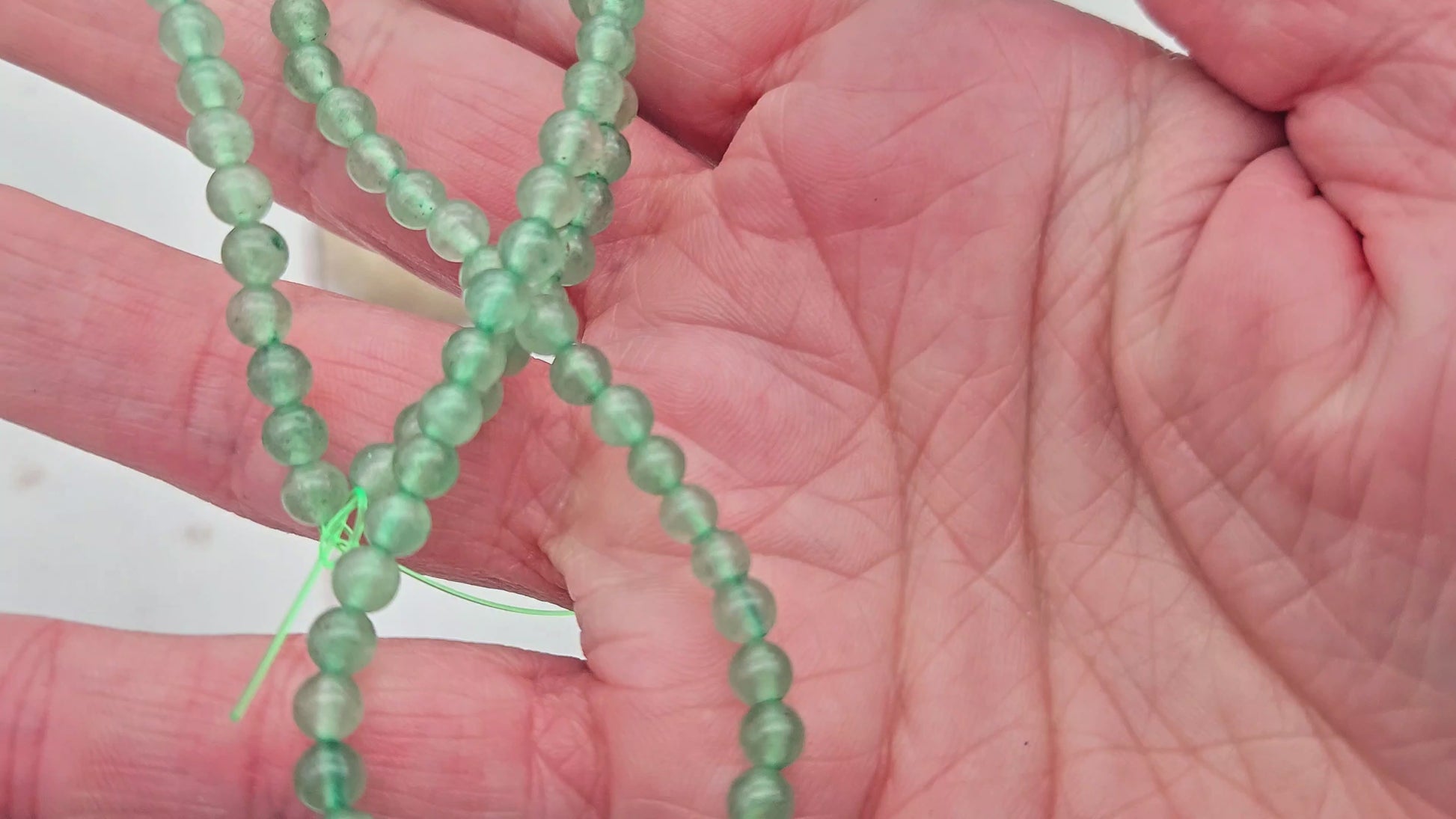 90 perles aventurine rondes 4mm