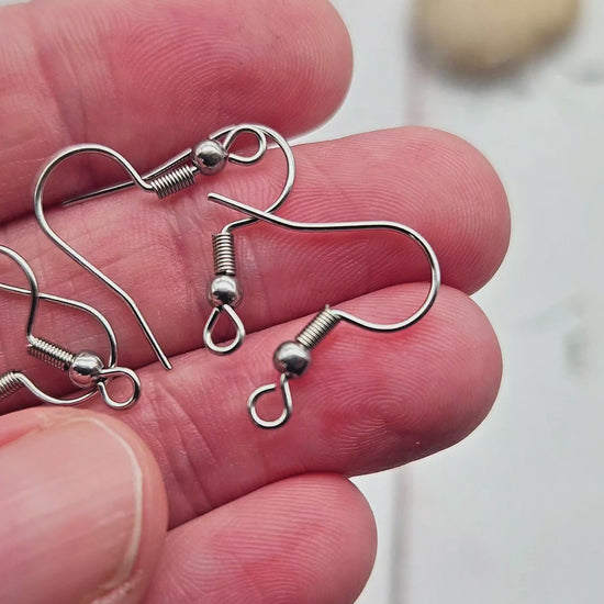 50 crochets d'oreilles acier inoxydable 22x20mm