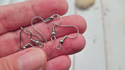 50 crochets d'oreilles acier inoxydable 22x20mm
