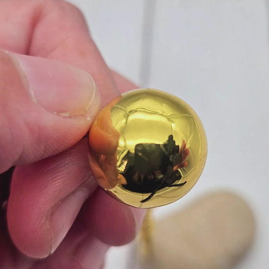 Bola de Grossesse Doré – 18mm avec Chaîne et Bélière (80cm)