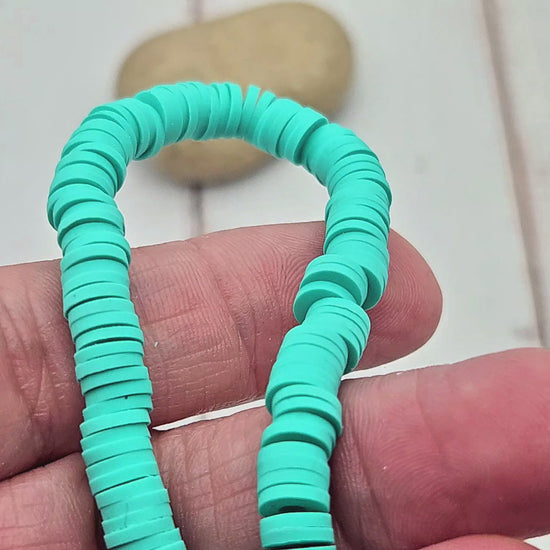 290 perles heishi turquoise 6mm