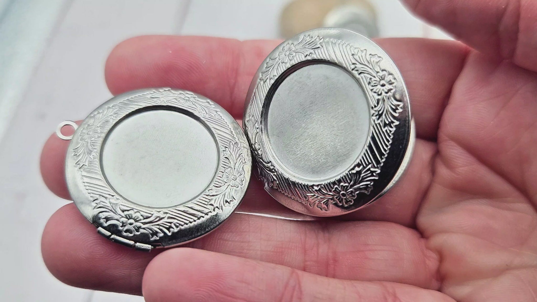 3 médaillons photo plateau cabochon 20mm acier inoxydable