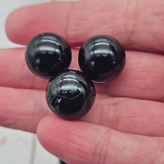 2 perles sonores 16mm couleur noir création bolas de grossesse