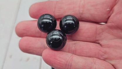 2 perles sonores 16mm couleur noir création bolas de grossesse