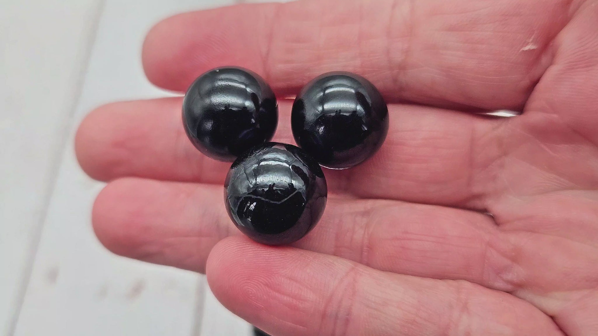 2 perles sonores 16mm couleur noir création bolas de grossesse