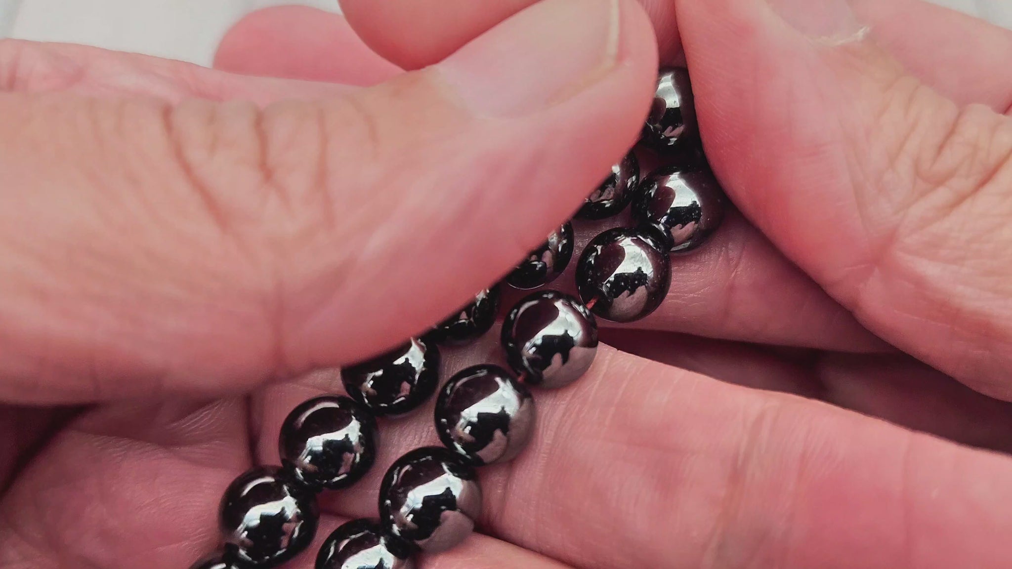 52 perles hématite non magnétique 8mm