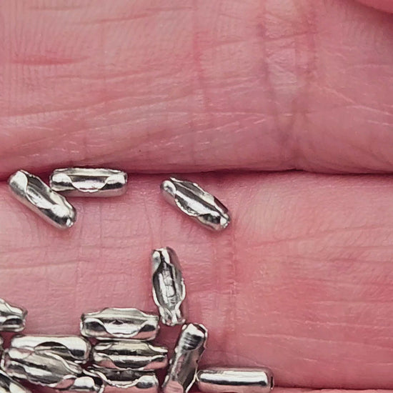 100 fermoirs connecteurs chaîne à billes 1,5mm