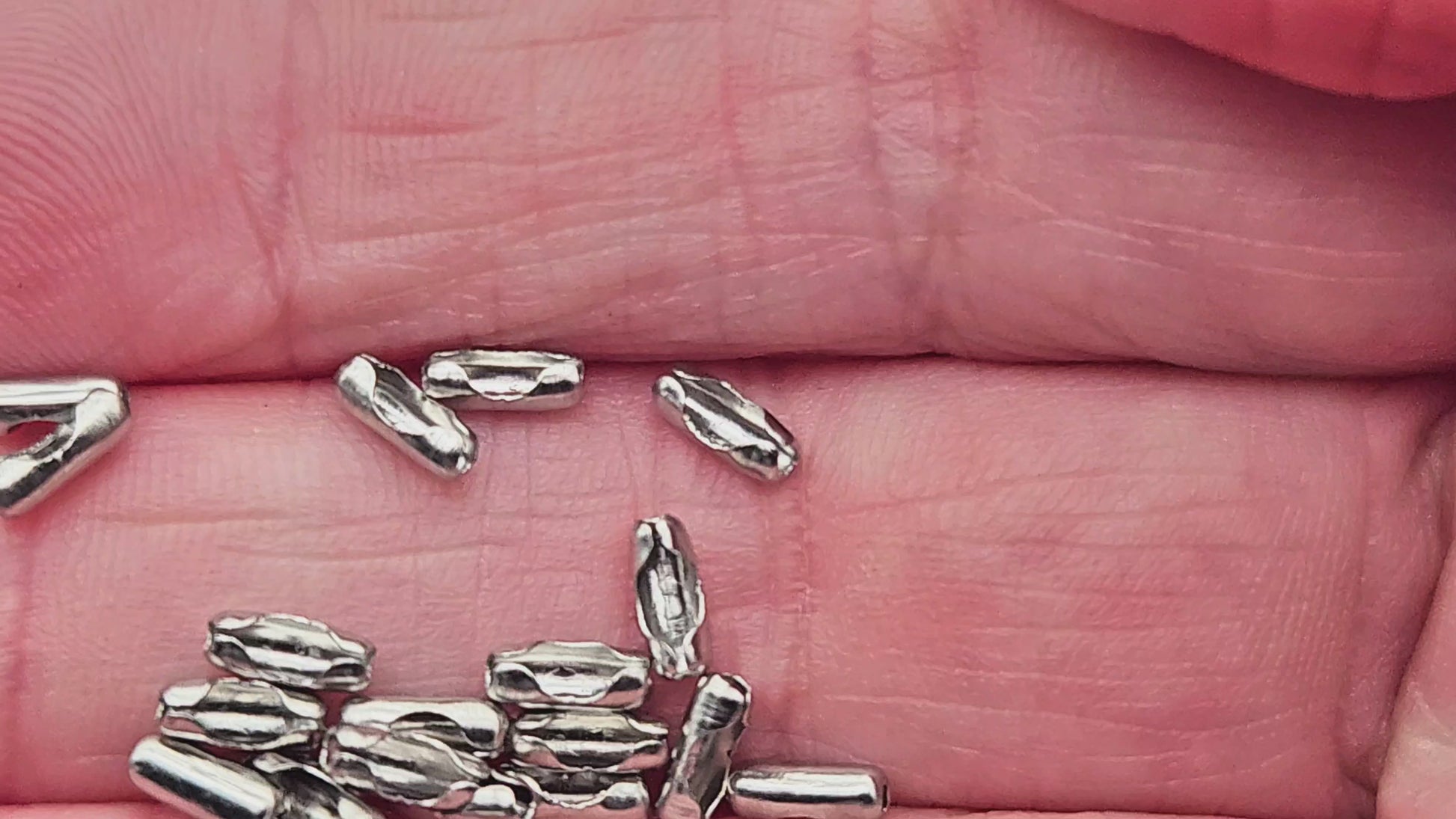 100 fermoirs connecteurs chaîne à billes 1,5mm