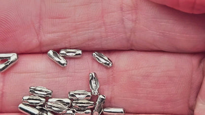 100 fermoirs connecteurs chaîne à billes 1,5mm
