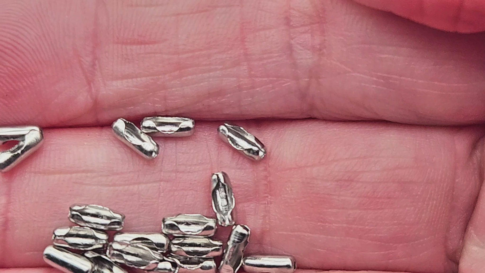 100 fermoirs connecteurs chaîne à billes 1,5mm