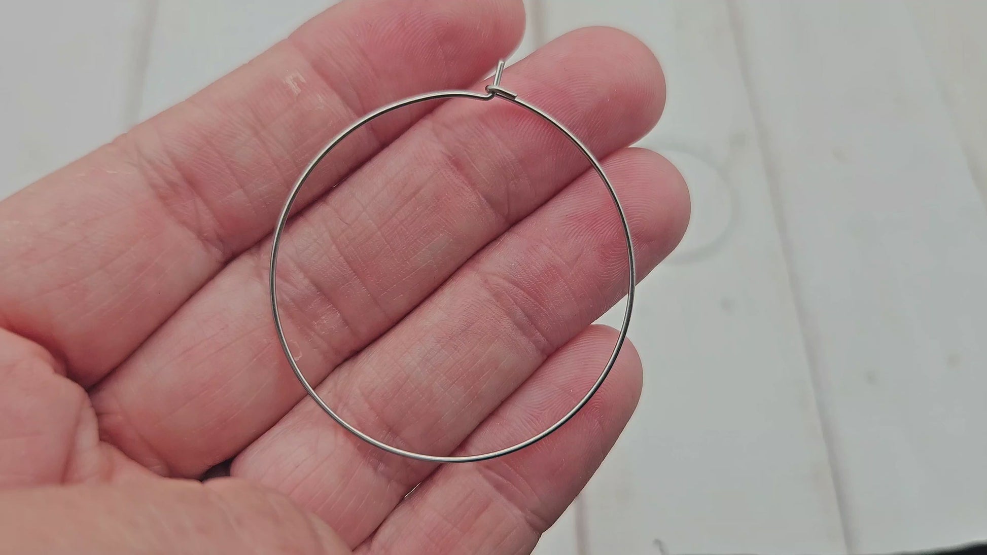 10 créoles rondes 40mm acier inoxydable