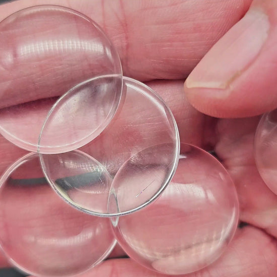 10 cabochons en verre 25mm