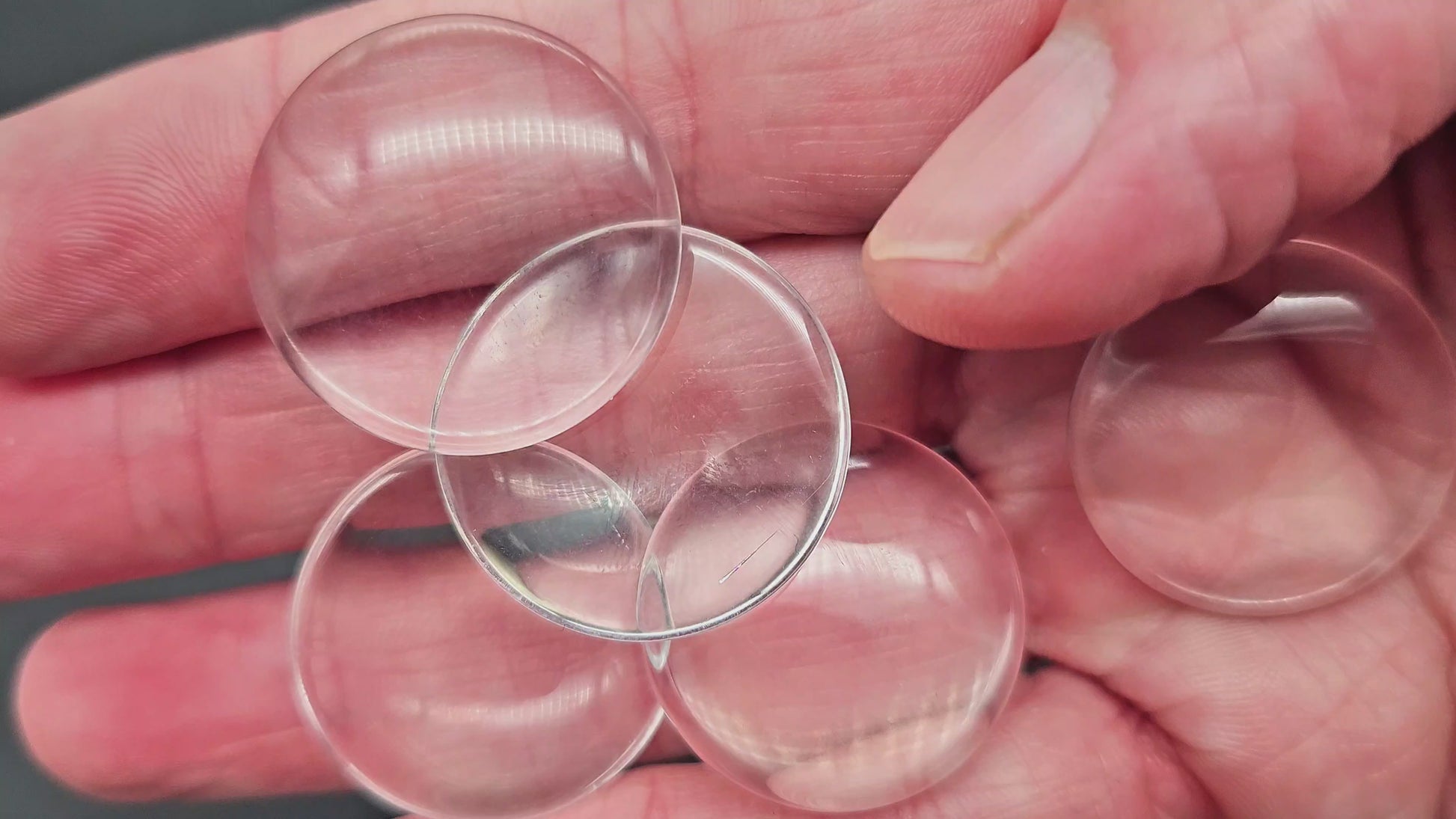 10 cabochons en verre 25mm