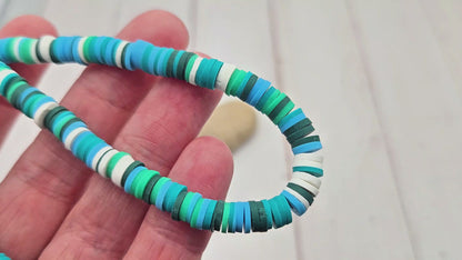290 perles heishi tons turquoise vert 6mm