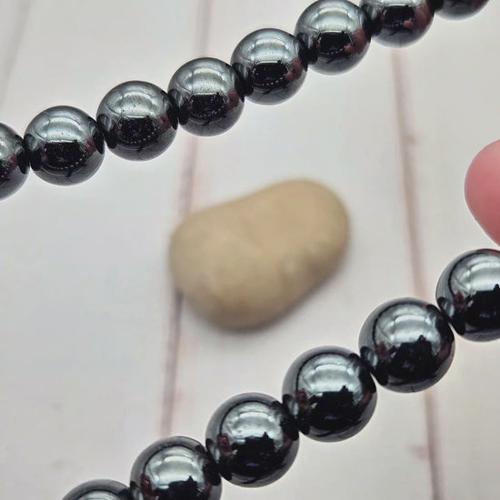 40 perles hématite non magnétique 10mm