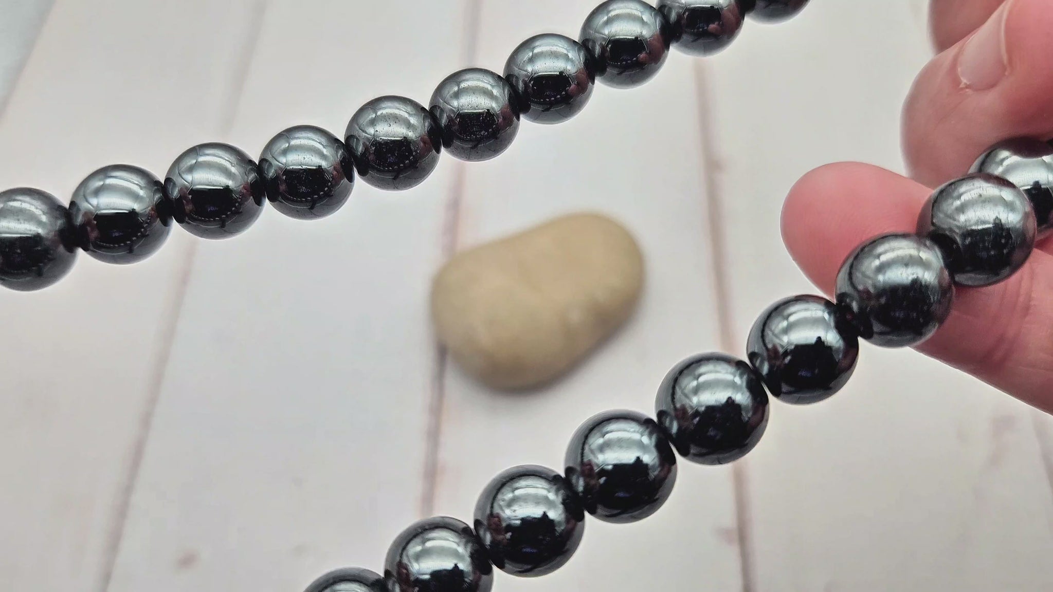 40 perles hématite non magnétique 10mm