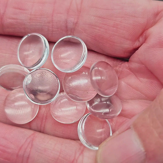 20 cabochons en verre 12mm
