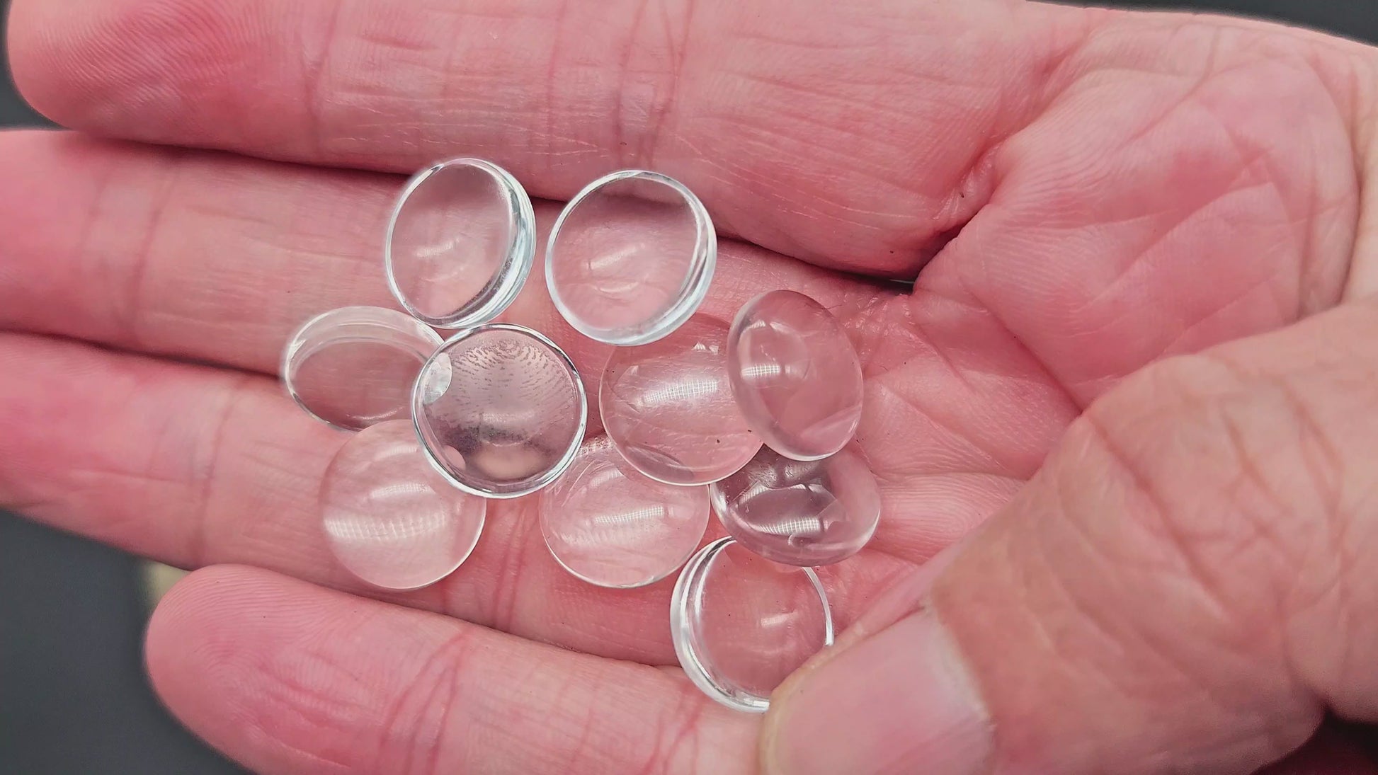 20 cabochons en verre 12mm