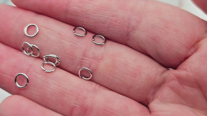 50 anneaux de jonction 5mm argent platine