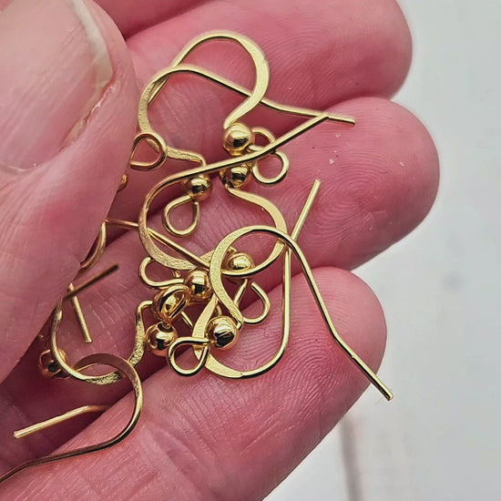 40 crochets d'oreilles acier inoxydable plaqué or