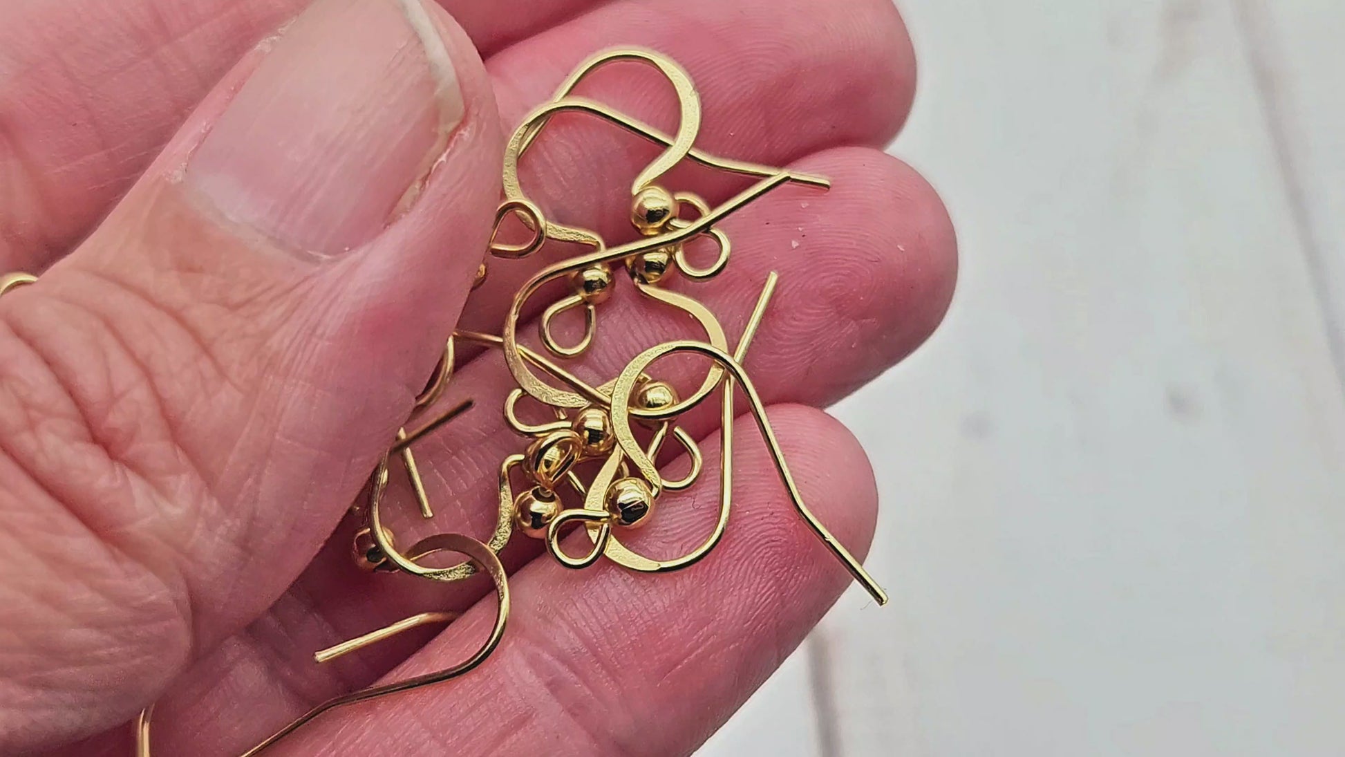 40 crochets d'oreilles acier inoxydable plaqué or