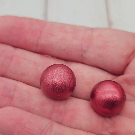 2 perles sonores 16mm couleur rouge indien création bolas de grossesse