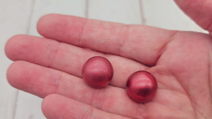 2 perles sonores 16mm couleur rouge indien création bolas de grossesse