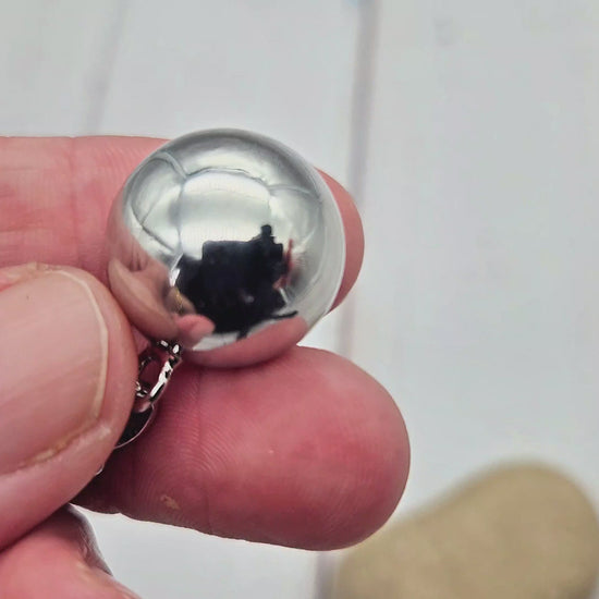 Bola de Grossesse Argenté – 18mm avec Chaîne et Bélière (80cm)