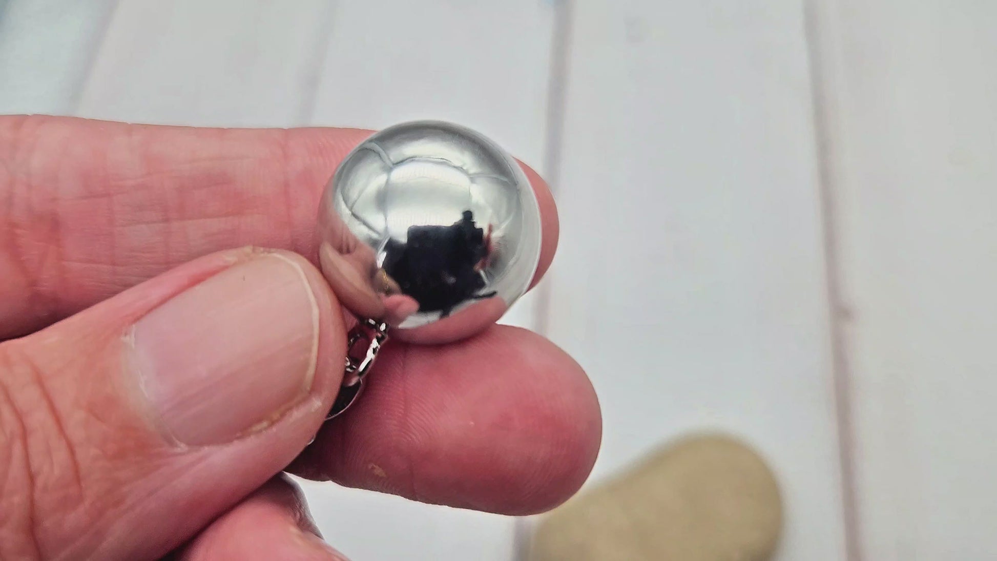 Bola de Grossesse Argenté – 18mm avec Chaîne et Bélière (80cm)