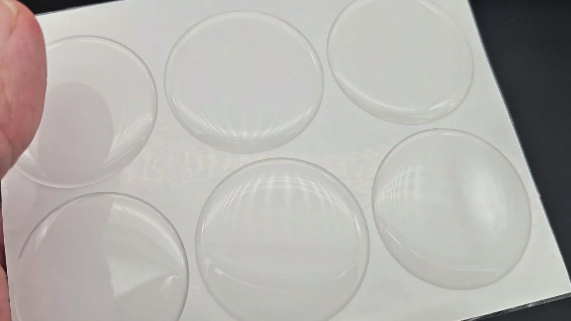 6 cabochons autocollants 40mm pour créations avec cabochons