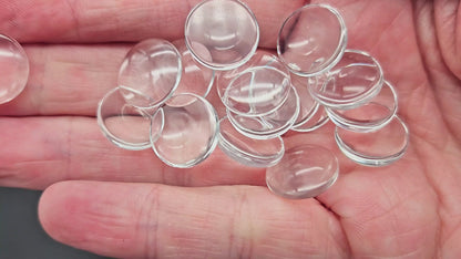 20 cabochons en verre 14mm