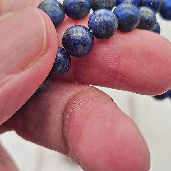 20 perles lapis lazuli 6mm