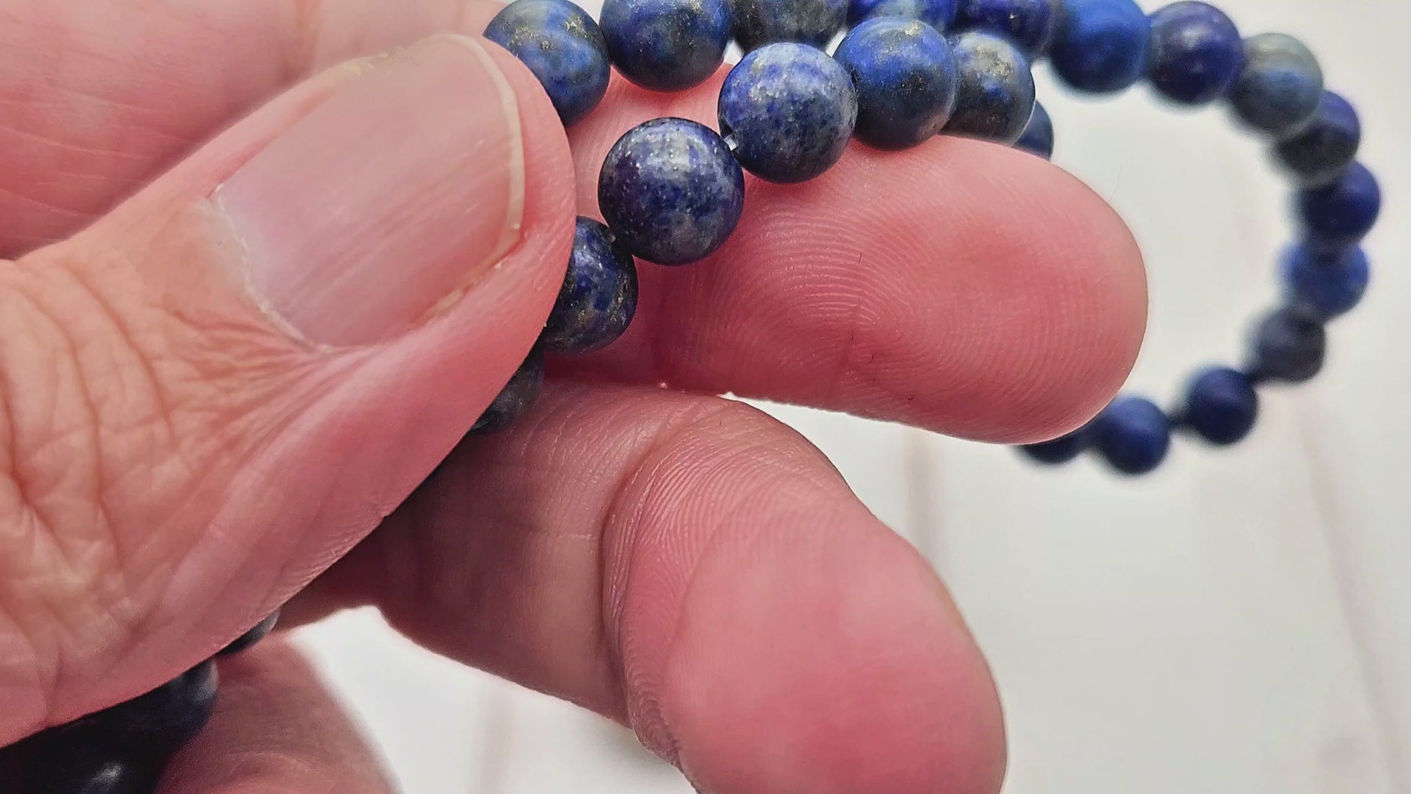 20 perles lapis lazuli 6mm