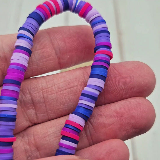 290 perles heishi tons violet 6mm