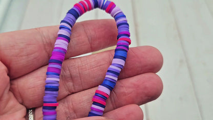 290 perles heishi tons violet 6mm