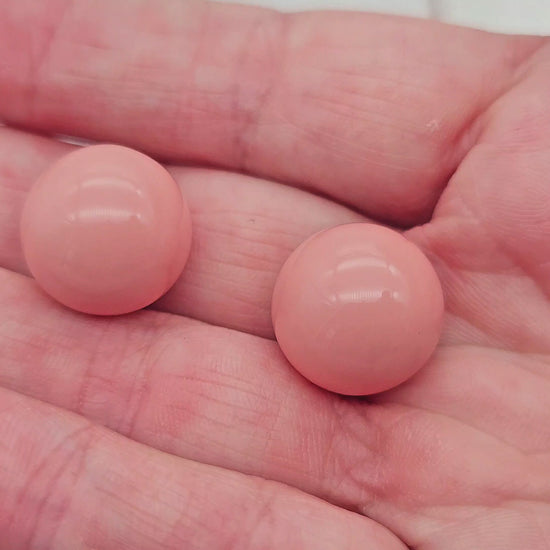 2 perles sonores 16mm couleur vieux rose création bolas de grossesse