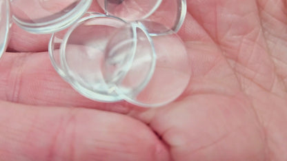 20 cabochons en verre 18mm