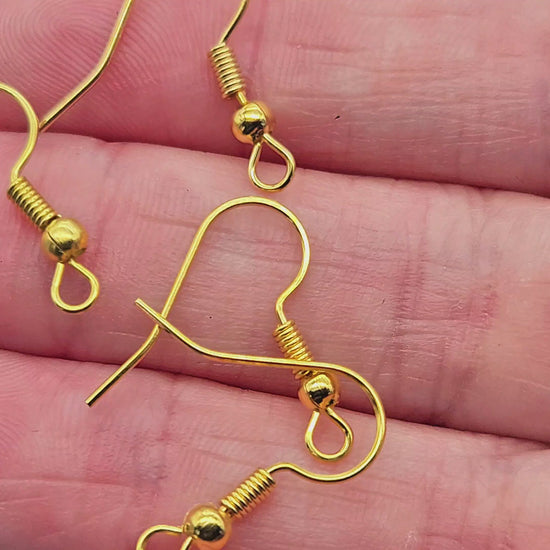 190 crochets d'oreilles or doré