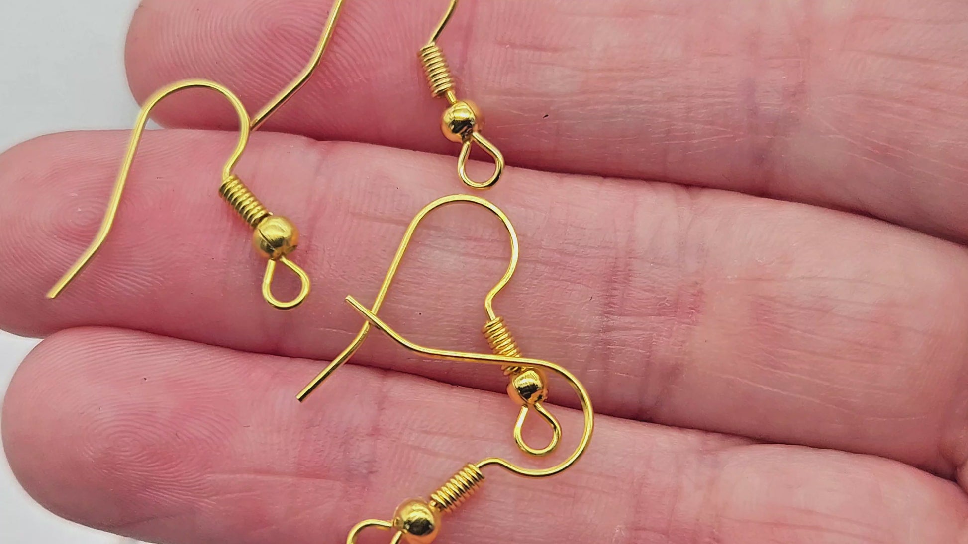 190 crochets d'oreilles or doré