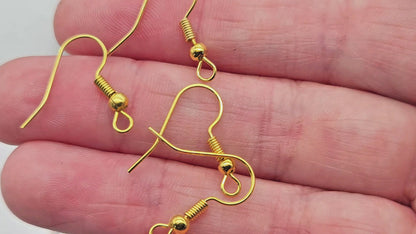 190 crochets d'oreilles or doré