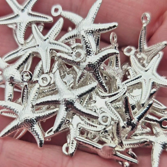 10 breloques étoile de mer acier inoxydable