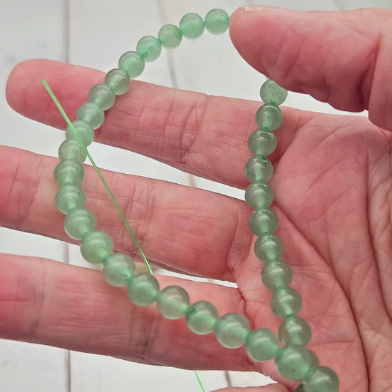 60 perles aventurine rondes 6mm