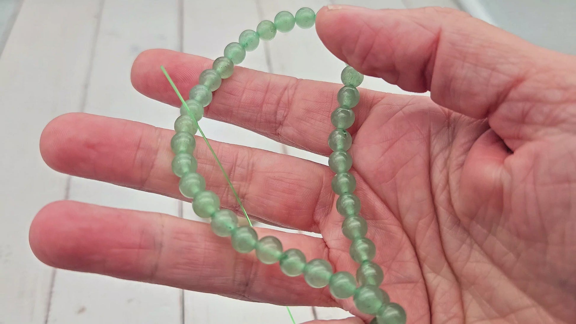 60 perles aventurine rondes 6mm