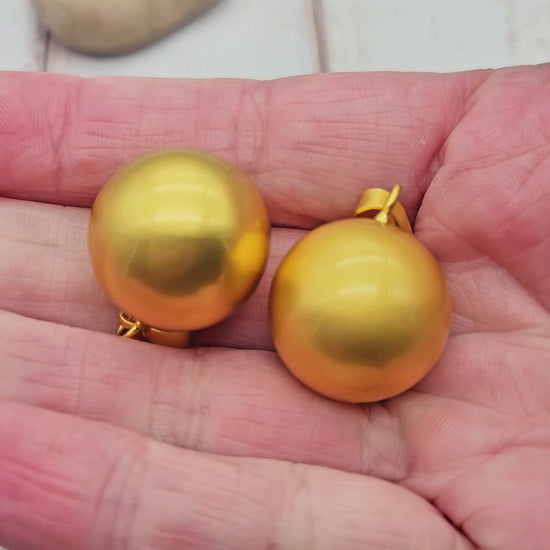 2 pendentifs bola bille sonore 20,5mm or mat - Avec bélière