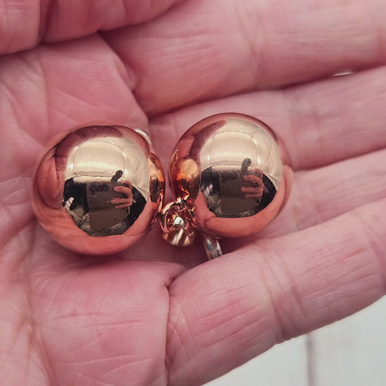 2 pendentifs bola bille sonore 20,5mm or rose - Avec bélière
