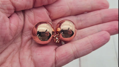 2 pendentifs bola bille sonore 20,5mm or rose - Avec bélière