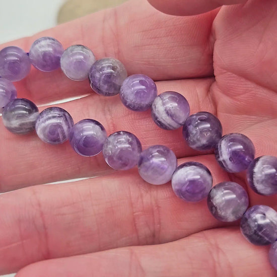 45 perles améthyste rondes 8mm