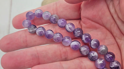 45 perles améthyste rondes 8mm